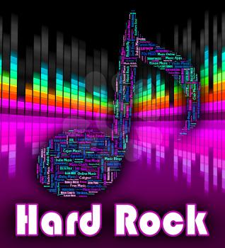 Hard Rock Music Indicating Sound Tracks And Psychedelic