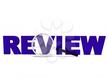 Review Word Showing Reviewing Evaluating Evaluate And Reviews