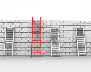 Brick Wall Representing Overcome Obstacles And Obstruction