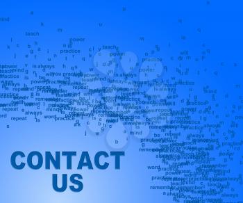 Contact Us Representing Send Message And Online