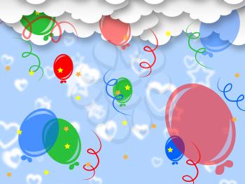 Background Balloons Meaning Fun Celebrations And Party