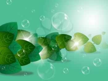 Nature Bubbles Showing Countryside Foliage And Natural