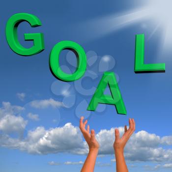 Goals Letters Falling Showing Objectives Hopes And Future