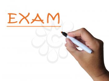 Exam On Whiteboard Meaning Tests Exams And Examinations