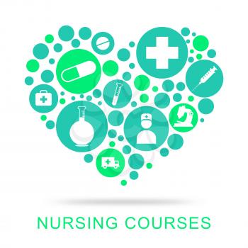 Nursing Courses Representing Nurse Job And Caregiver