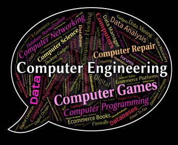 Computer Engineering Showing Online Word And Mechanics