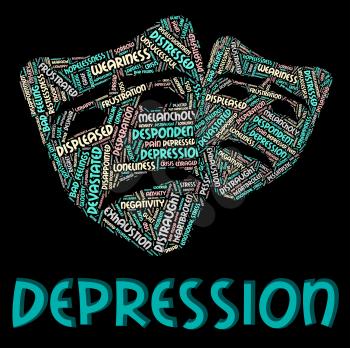 Depression Word Showing Lost Hope And Hopeless