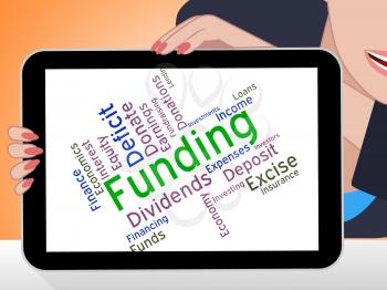 Funding Word Showing Fundraiser Finance And Finances 