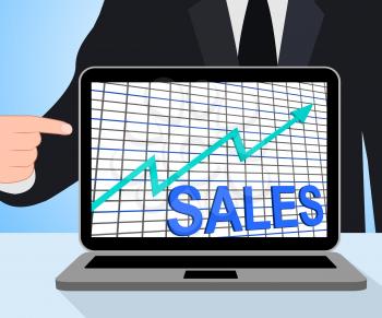 Sales Chart Graph Displaying Increasing Profits Trade