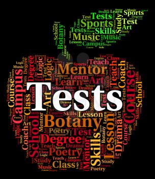 Tests Word Representing Testing Tested And Questions