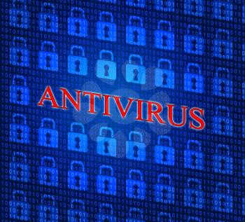 Antivirus Security Indicating Malicious Software And Spyware