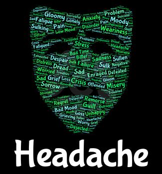 Headache Word Representing Wordclouds Text And Cephalalgia