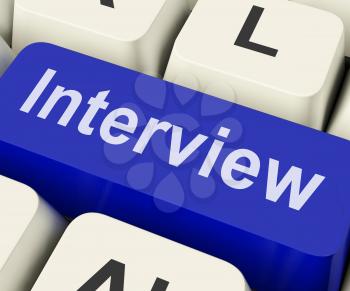 Interview Key Showing Interviewing Interviews Or Interviewer