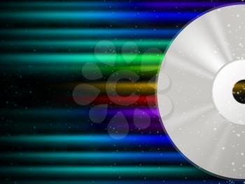 CD Background Meaning Rainbow Beams And Music 
