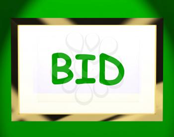Bid On Screen Showing Bidding Bidder Or Auction 