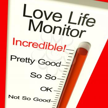 Love Life Meter Incredible Showing Great Relationships