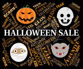 Halloween Sale Meaning Trick Or Treat And Haunted