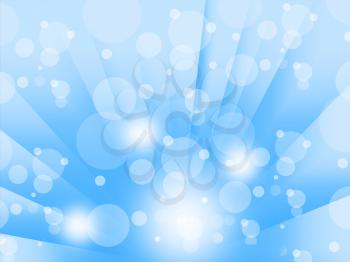 Blue Bubbles Background Meaning Glowing Circles And Beams
