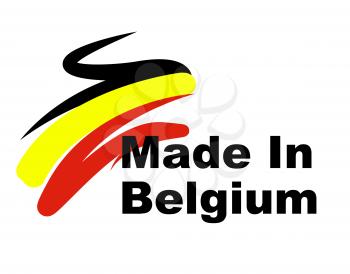 Trade Belgium Indicating Made In And Commerce