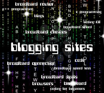 Blogging Sites Indicating Text Domains And Online