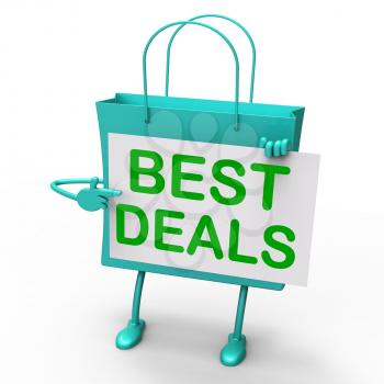 Best Deals Bag Representing Bargains and Discounts