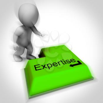 Expertise Keyboard Showing Specialist Knowledge And Proficiency