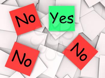 Yes No Post-It Notes Meaning Positive Or Negative Response