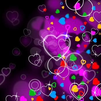 Mauve Background Representing Heart Shape And Affection