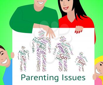 Parenting Issues Meaning Mother And Baby And Mother And Baby
