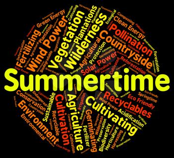 Summertime Word Meaning Hot Weather And Warmth
