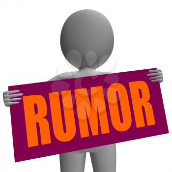 Rumor Sign Character Meaning Secretly Whispering Or Mysterious Chatting
