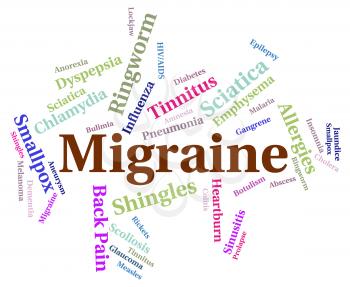 Migraine Headache Showing Neurological Disease And Contagion