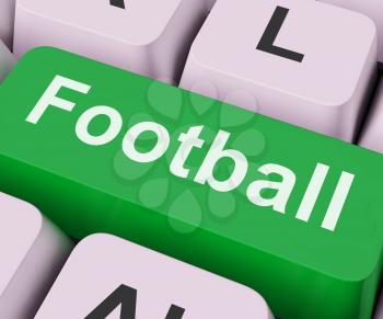 Football Key On Keyboard Meaning American Rugby Or Soccer
