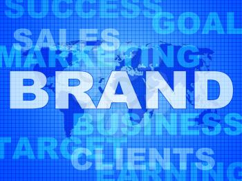 Brand Words Representing Company Identity And Corporate