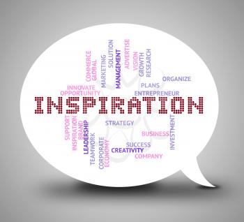 Inspiration Speech Bubble Word Shows Act Now Motivation