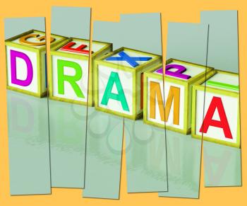 Drama Word Showing Roleplay Theatre Or Production