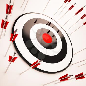 Off Target Showing Aiming Mistake Lacking Confidence