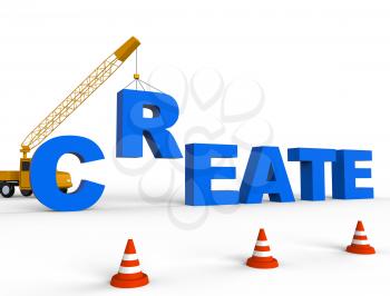 Create Crane Showing Construction Make And Build