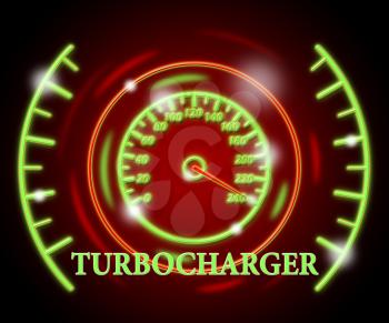 Turbocharger Gauge Representing High Speed And Quickly