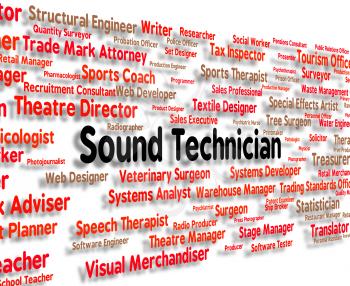 Sound Technician Representing Specialist Text And Mechanics