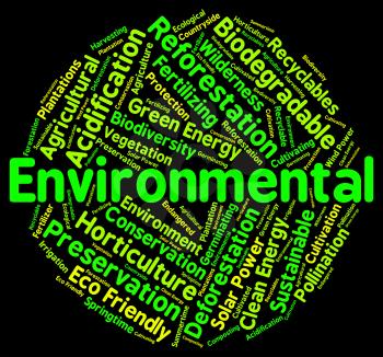 Environmental Word Representing Eco Friendly And Green