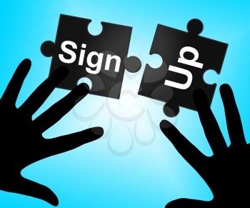 Sign Up Representing Online Registration And Membership