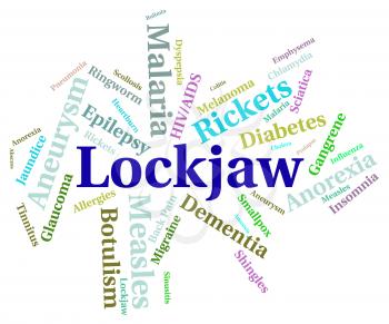 Lockjaw Illness Showing Poor Health And Word