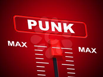 Punk Music Representing Sound Track And Digital