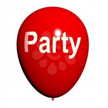 Party Balloon Representing Parties Events and Celebrations
