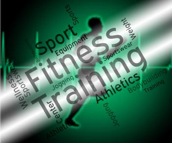 Fitness Training Meaning Aerobic Text And Words 