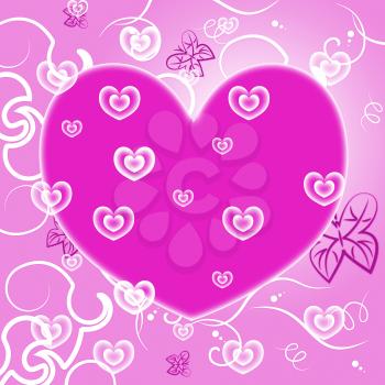 Background Hearts Showing Valentines Day And Relationship