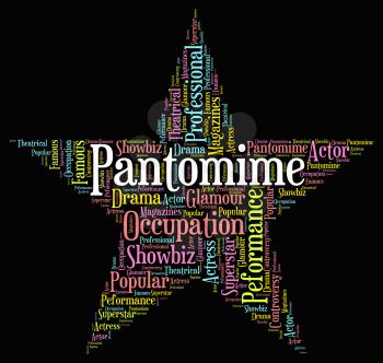 Pantomime Star Showing Drama Melodrama And Text