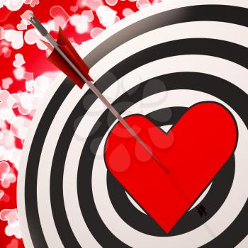 Heart Target Shows Success In Love And Romance