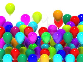 Colourful Balloons Meaning Cheerful Party Or Happy Celebration